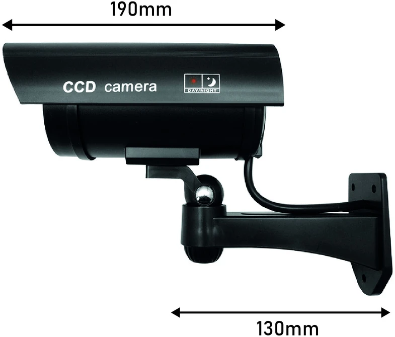 Atrapa MACLEAN IR1100 B CE IR1100B apsaugos kamera Dummy IR LED Juodas