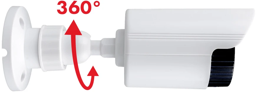 CE Rinkinys dviejų imitacinių vamzdinių kamerų, IR LED diodai, balta, maitinimas 2xAA (nėra komplekte), ABS, IR1800 WT