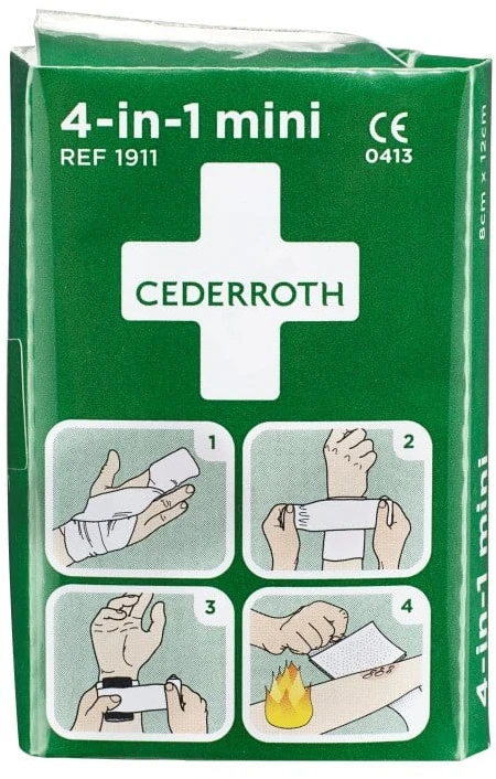 Sterilus žaizdų tvarstis 4-in-1 Mini 6cm x 3m, Cederroth