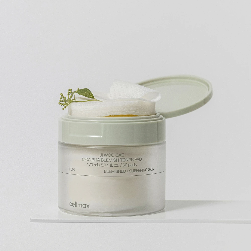 Celimax Ji Woo Gae Cica BHA Blemish Toneris Pad veido toniko pagalvėlės, 60 vnt