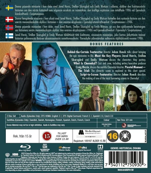 Černobylis: 5 dalių mini serialas (2 diskai) („Blu-ray“)
