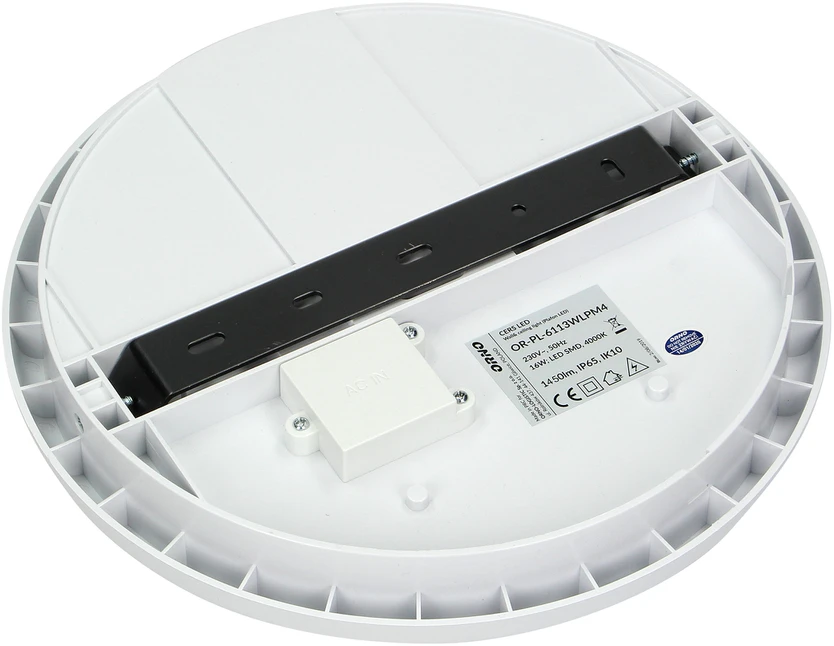 Orno CERS LED 16W, lubinis šviestuvas, 1300lm, IP65, 4000K, matinis polikarbonatas, baltas