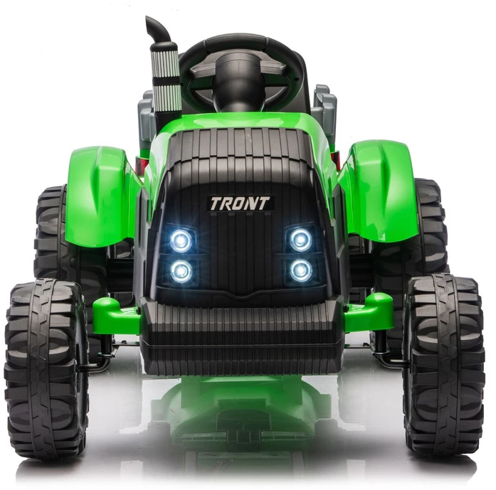 Lean Cars Akumuliatorinis traktorius su priekaba žalias