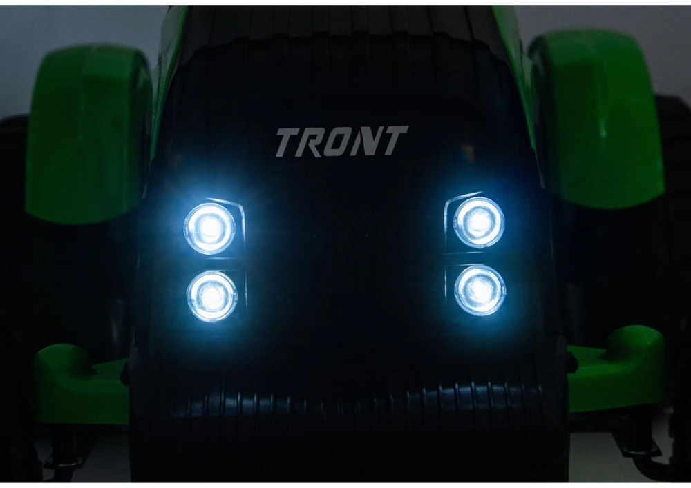 Lean Cars Akumuliatorinis traktorius su priekaba žalias