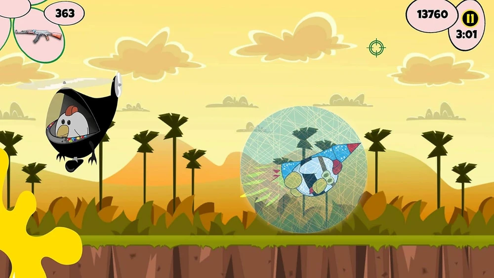 „Chicken Range“ žaidimas – (kodas dėžutėje) su šautuvų rinkiniu – „Nintendo Switch 2“