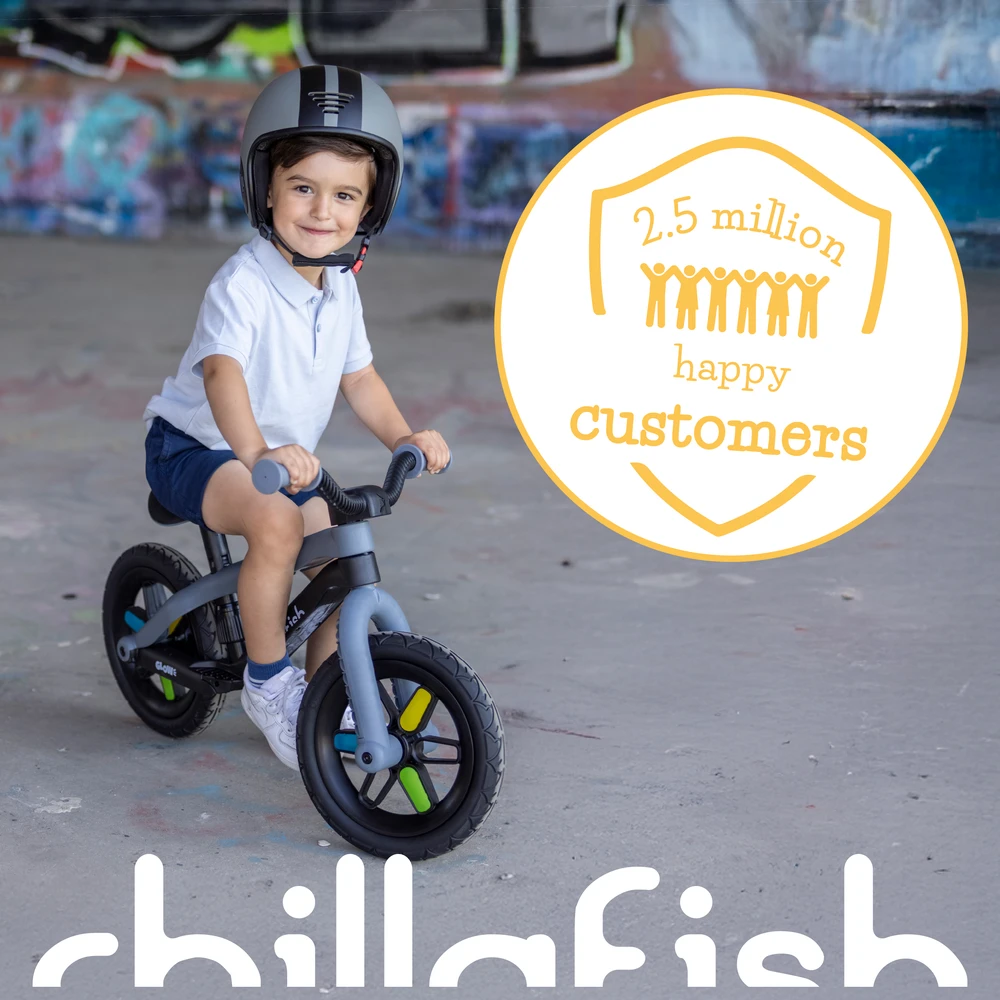 Chillafish – lengvas 12 colių balansinis dviratis „BMXie Glow“ su lengvais ratukais – antracito spalvos, 1,5–4 metų amžiaus (CPMX04ANT)