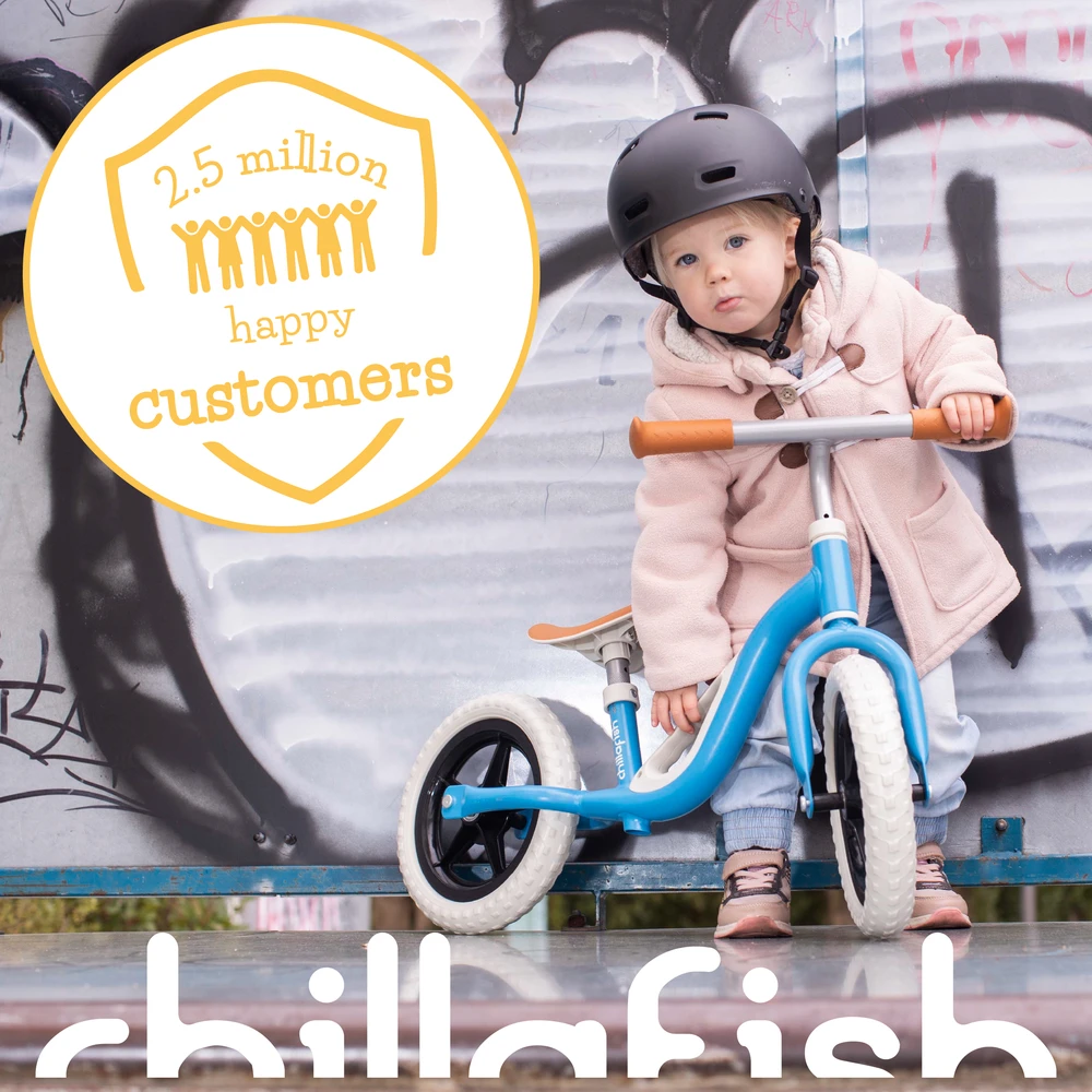 „Chillafish“ – lengvas balansinis dviratis „Charlie“, 10 colių, tamsiai mėlynas, 1,5–4 metų vaikams (CPCH01NAV)