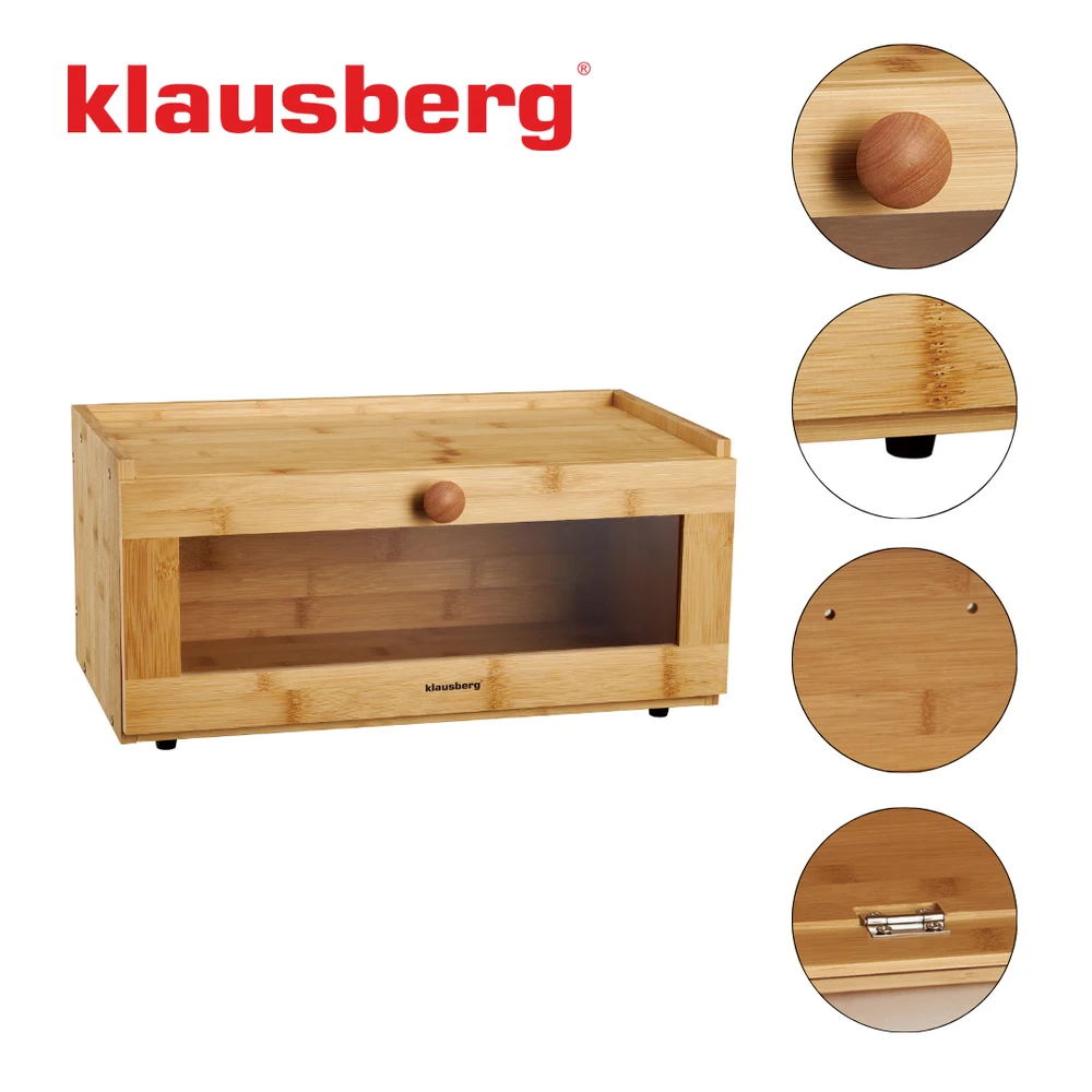 Chlebak Bambukinė duoninė, akrilinis priekis, 40 × 24,5 × 19 cm, Klausberg, kb-7924