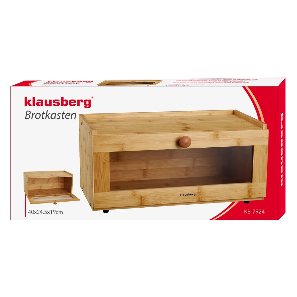 Chlebak Bambukinė duoninė, akrilinis priekis, 40 × 24,5 × 19 cm, Klausberg, kb-7924