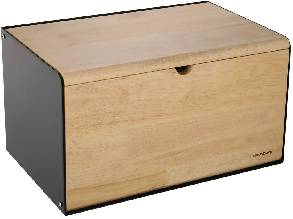 Klausberg bamboo and steel breadbox (KB-7425) | Klausberg