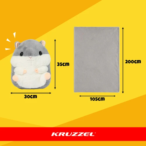 Žiurkėnų pagalvė su antklode 2 viename Kruzzel 25638