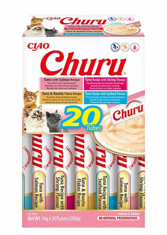 Kačių Skanėstai - Inaba Churu Įvairovės Dėžutė 20x14g