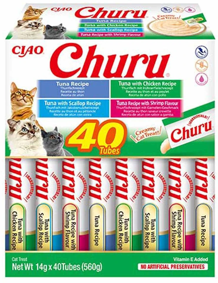 INABA CHURU Varietes Tunas Fruit m-kot 40x14 g