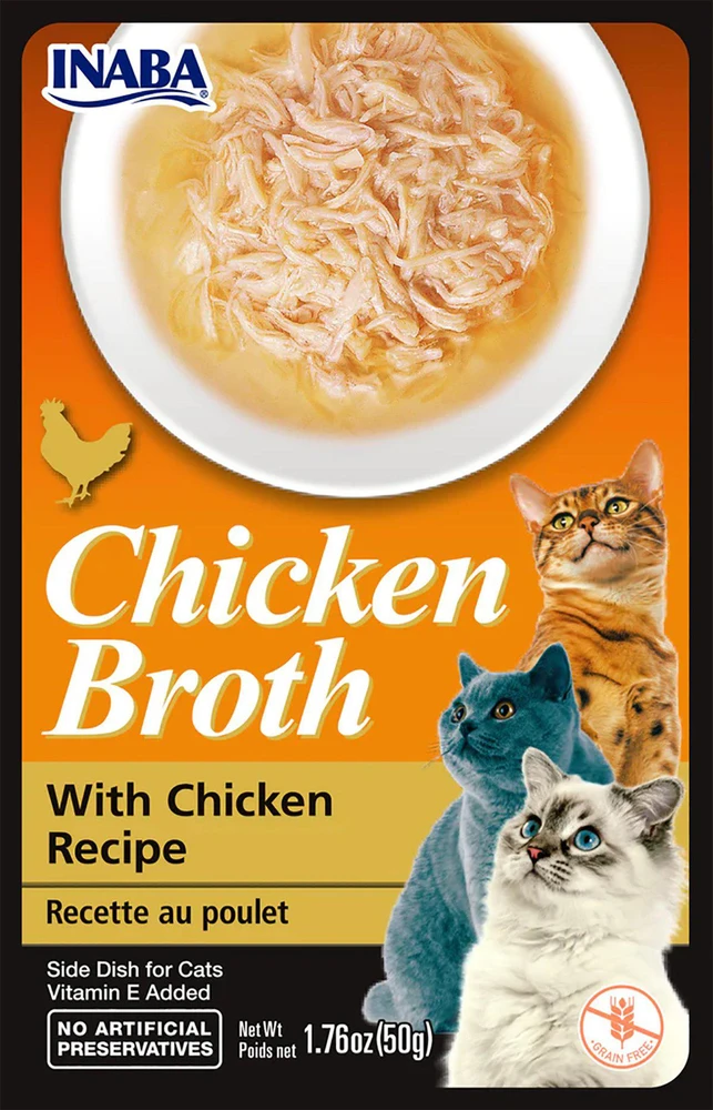 Gyvūnų skanėstas - INABA Ciao Broth vištiena (begrūdis, be glitimo, 40g)