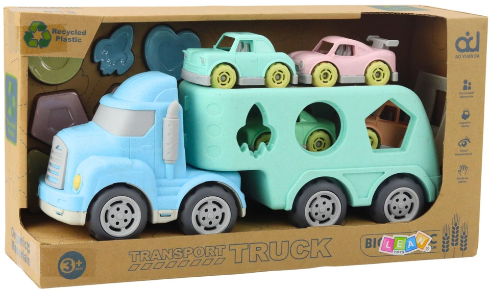 Lean Toys Vaikiškas transporteris su formų rūšiuokliu, 34.5x13x10.5 cm