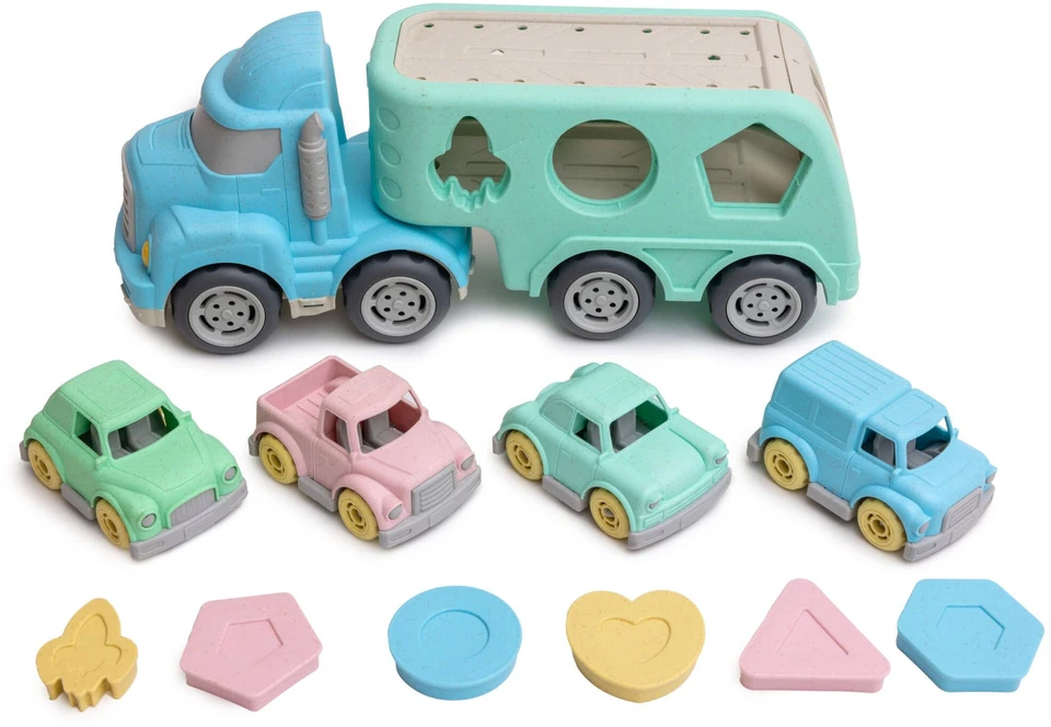 Lean Toys Vaikiškas transporteris su formų rūšiuokliu, 34.5x13x10.5 cm