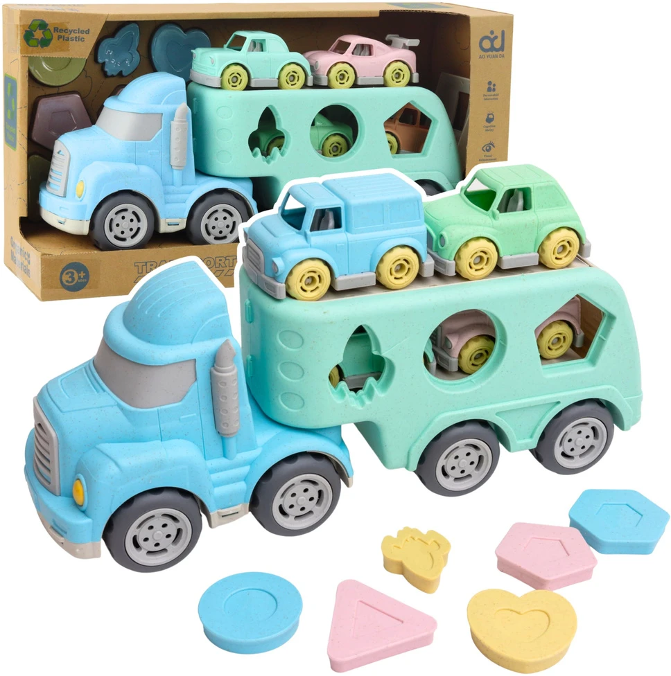 Lean Toys Vaikiškas transporteris su formų rūšiuokliu, 34.5x13x10.5 cm