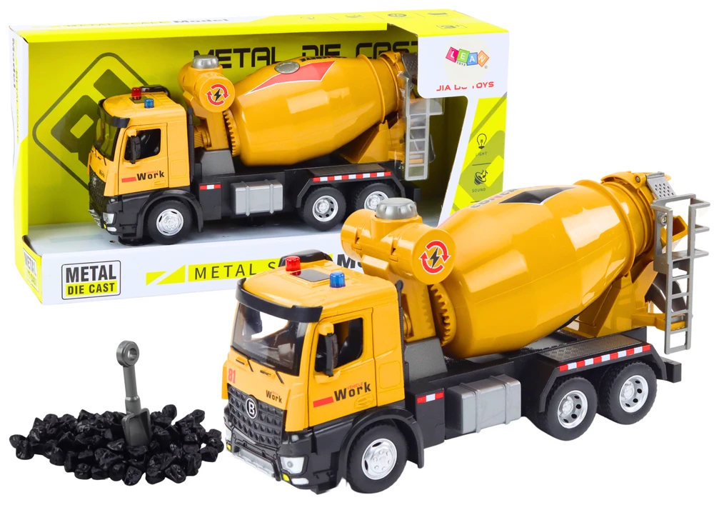 Lean Toys Betono maišyklė su trinties varikliu, šviesomis ir garsais