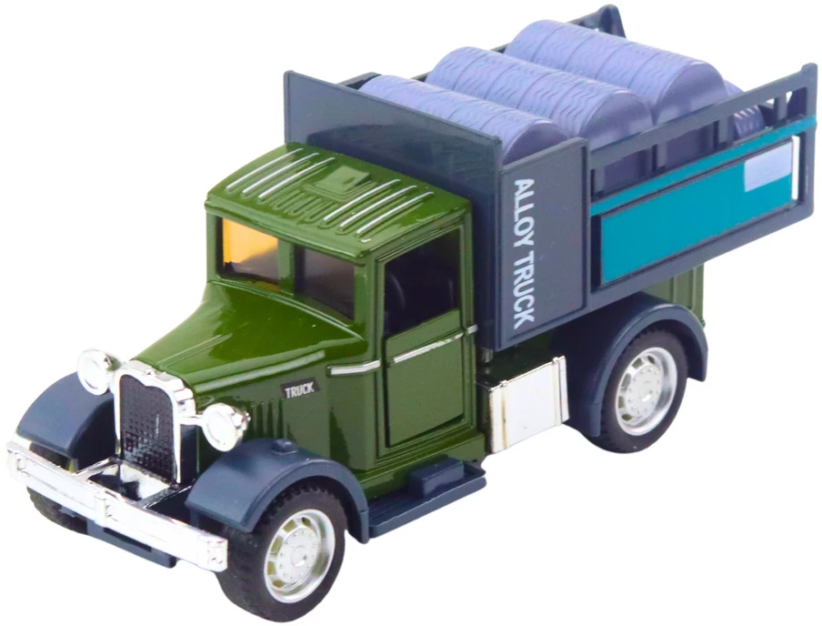 Lean Toys Klasikinis sunkvežimis su atgaliniu mechanizmu, šviesomis ir garsu