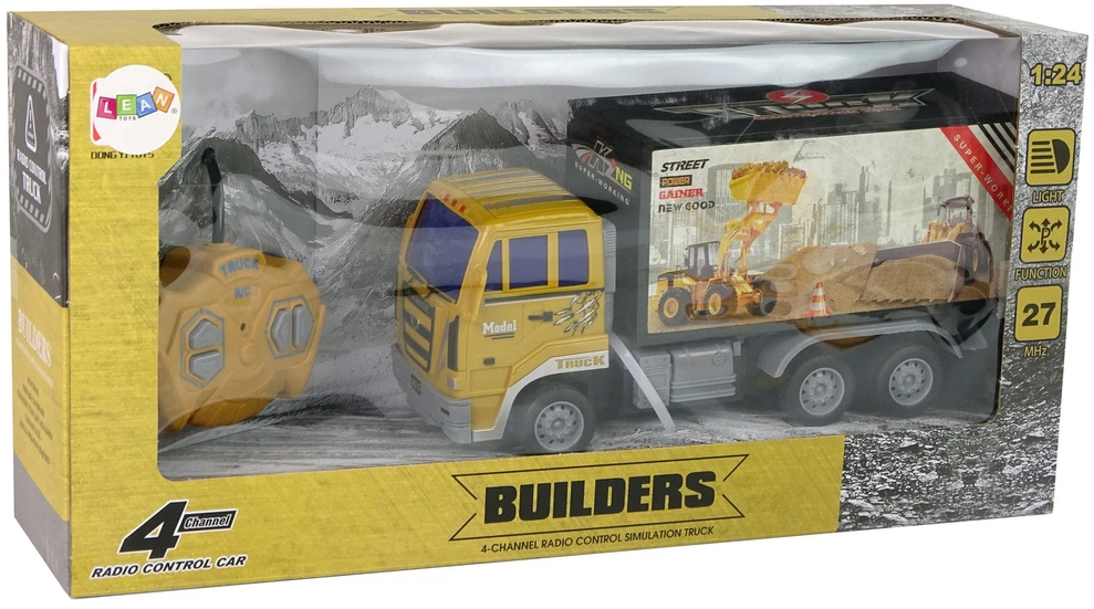 Lean toys Statybinis sunkvežimis RC 1:24 Geltona