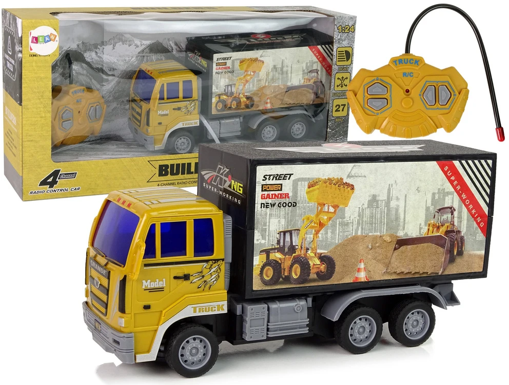 Lean toys Statybinis sunkvežimis RC 1:24 Geltona