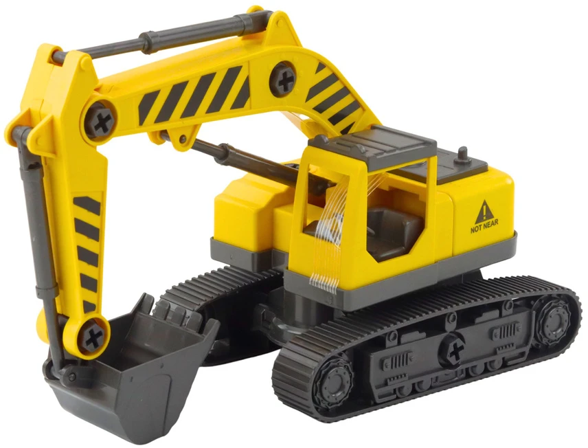 Lean Toys Sunkvežimis su vikšriniu ekskavatoriumi, šviesos ir garsai