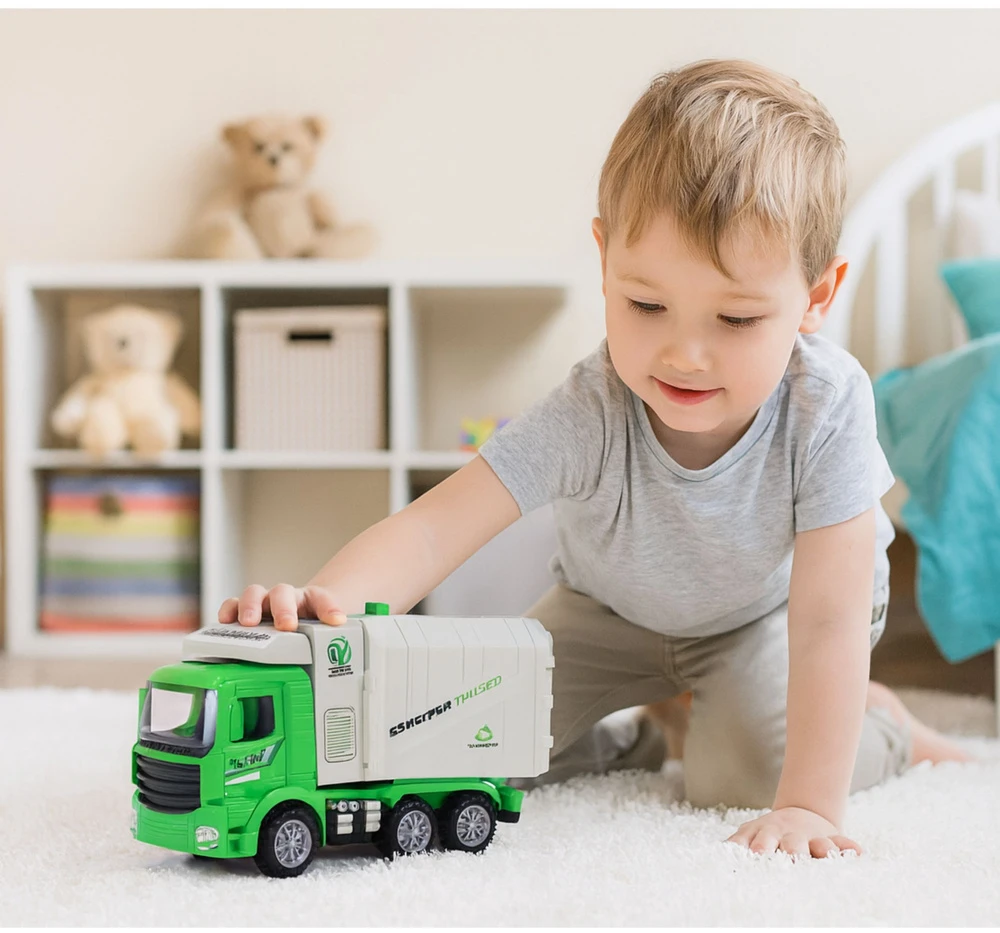 Lean Toys Žaislinis šiukšliavežis su šviesomis ir garsais 28 cm