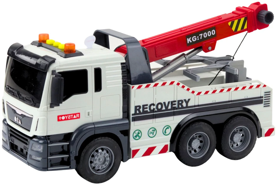 Lean Toys Kranas su reguliuojama strėle, šviesomis ir garsais