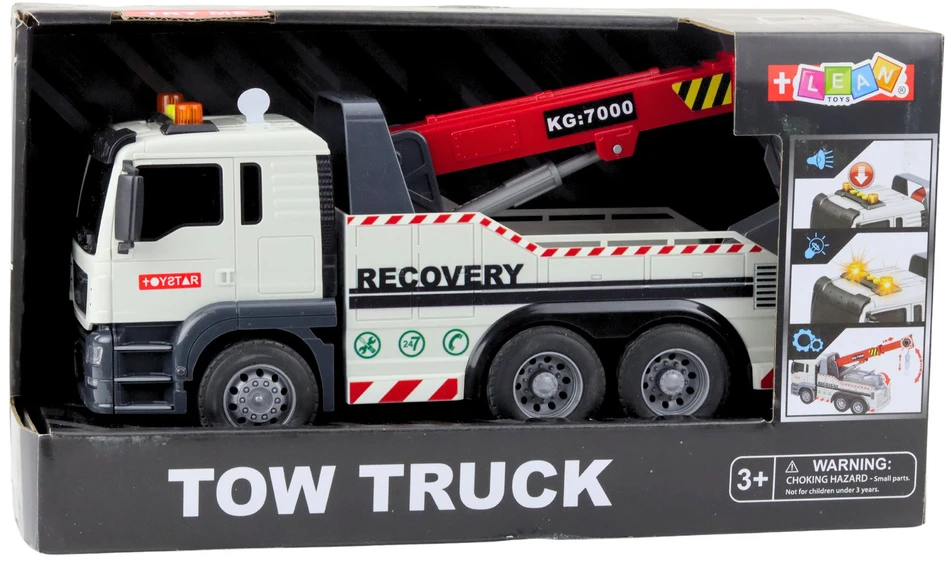 Lean Toys Kranas su reguliuojama strėle, šviesomis ir garsais