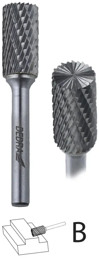 Dedra Cilindrinis frezos antgalis su 12 x 25 mm dantimis, 6 mm kotu