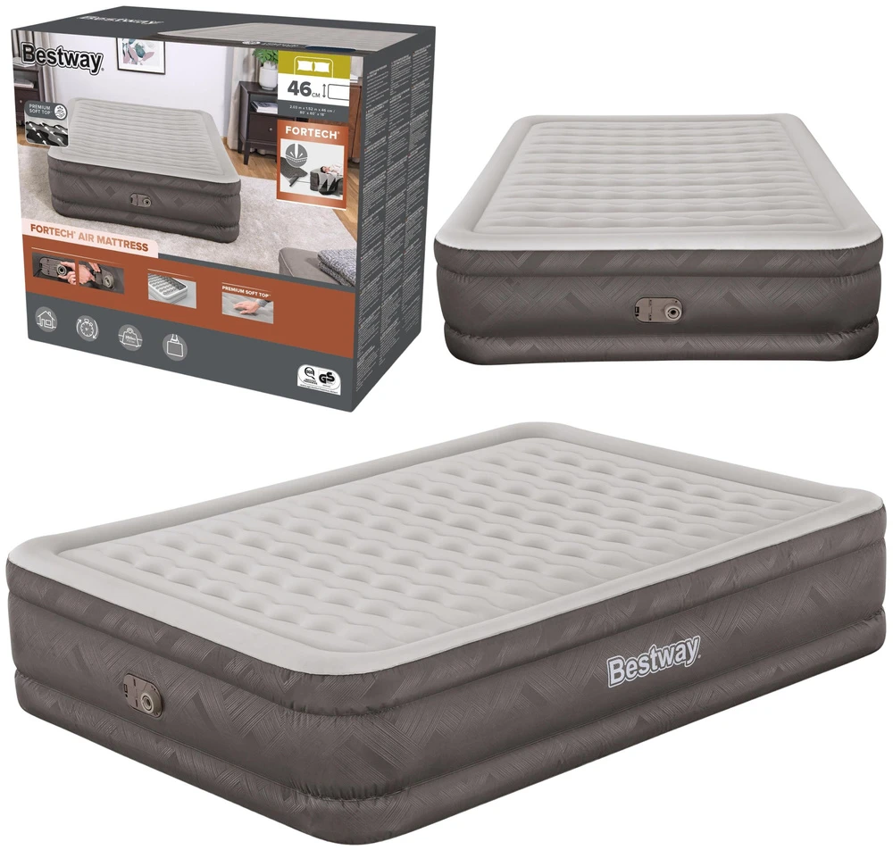 Bestway Fortech Pripučiamas čiužinys su įmontuota pompa, 203x152x46cm