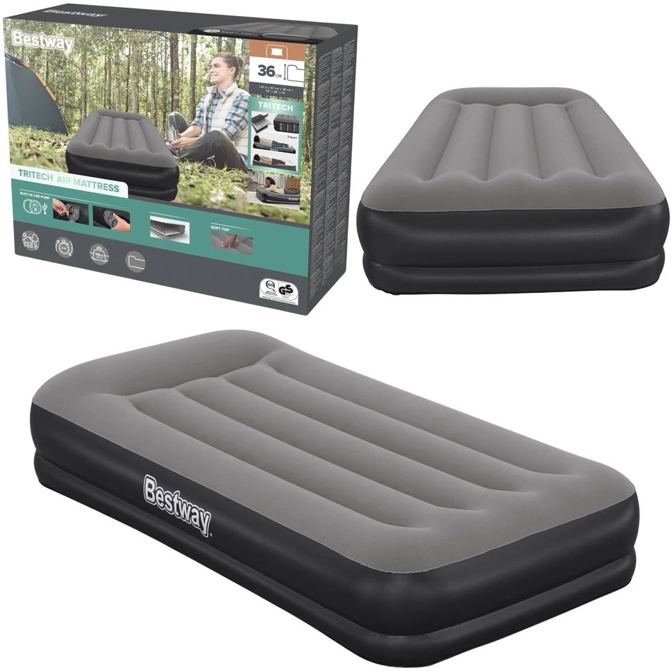 čiužinys, Tritech pripučiamas čiužinys 191x97 cm Bestway 671BT vienvietis pripučiamas čiužinys