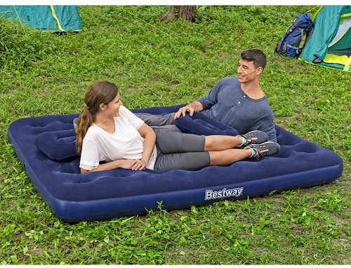 TOP KOMPLEKTAS! Bestway Pavillo dvigulis čiužinys su pompa ir 2 pagalvėlėmis 2.03m x 1.52m x 22cm
