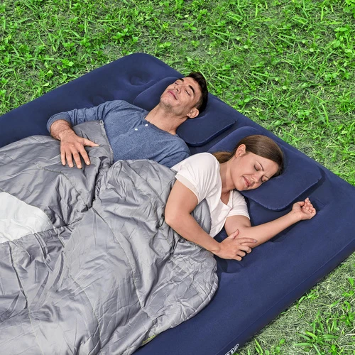 TOP KOMPLEKTAS! Bestway Pavillo dvigulis čiužinys su pompa ir 2 pagalvėlėmis 2.03m x 1.52m x 22cm