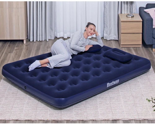 TOP KOMPLEKTAS! Bestway Pavillo dvigulis čiužinys su pompa ir 2 pagalvėlėmis 2.03m x 1.52m x 22cm
