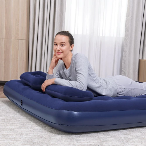 TOP KOMPLEKTAS! Bestway Pavillo dvigulis čiužinys su pompa ir 2 pagalvėlėmis 2.03m x 1.52m x 22cm