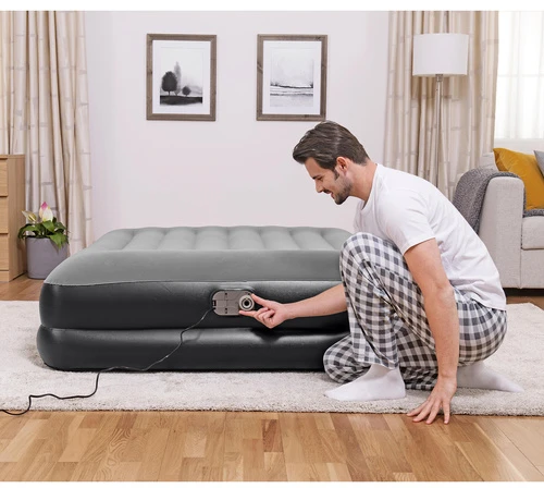 Bestway® Tritech Airbed Queen pripučiamas čiužinys su integruotu AC siurbliu 203x152x46 cm