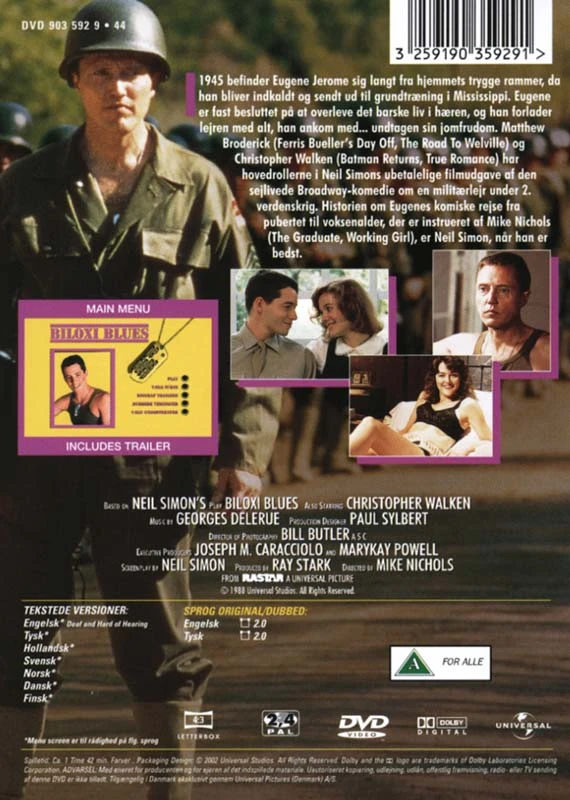 Classic Movies Biloksio bliuzas (klasikinis filmas (80-ųjų filmas su Matthew Brodericku ir Christopheriu Walkenu)