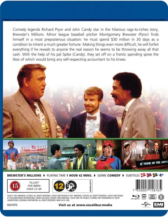 Classic Movies „Brewster's Millions“ (1985 m.) – Johnas Candy ir Richardas Pryoras – būtina pamatyti komedija