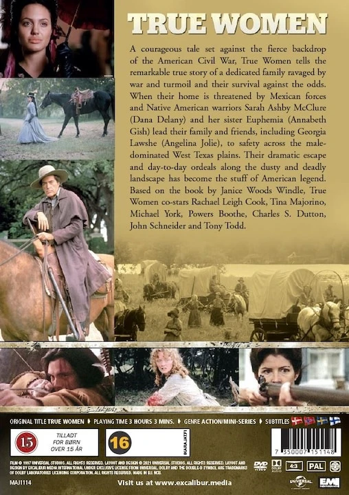 Classic Movies DVD „Tikrosios moterys“ VESTERNAS (mini serialas) – vaidina Angelina Jolie, Dana Delany ir Annabeth Gish