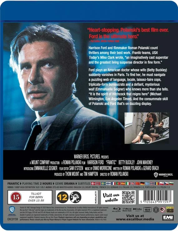 Classic Movies Frantic (Harrison Ford)