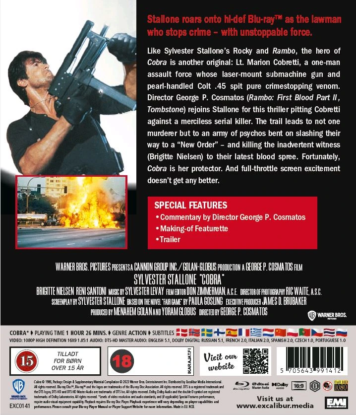 Classic Movies Kobra (Sylvesteris Stallone ir Brigitte Nielsen)