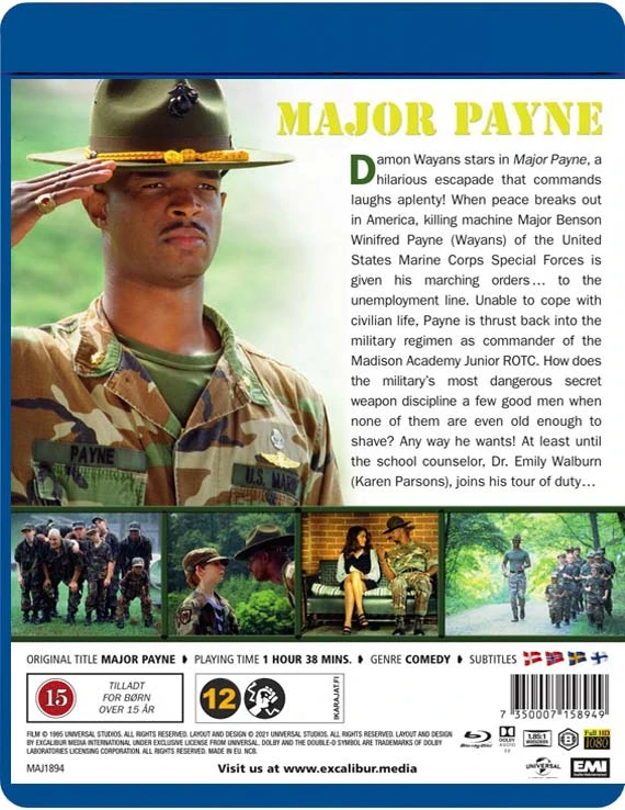 Classic Movies Major Payne (komedija „Gerai jaustis“ su Damonu Wayansu)