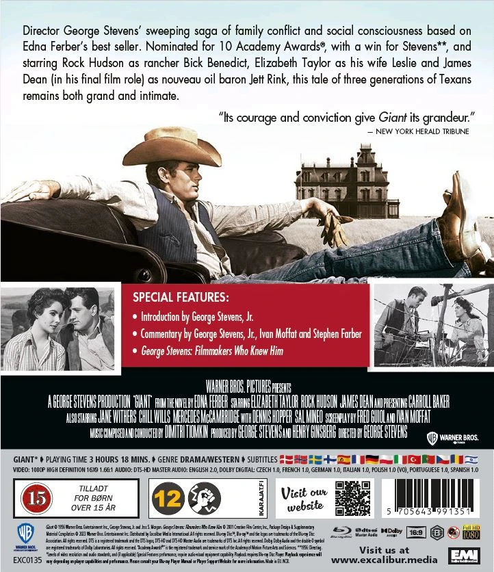 Classic Movies Milžinas – Milžinas JAMES DEAN – ROCK HUDSON – ELIZABETH TAYLOR