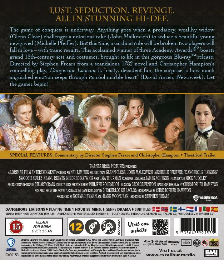 Classic Movies „Pavojingi ryšininkai“ (Glenn Close, John Malkovich)
