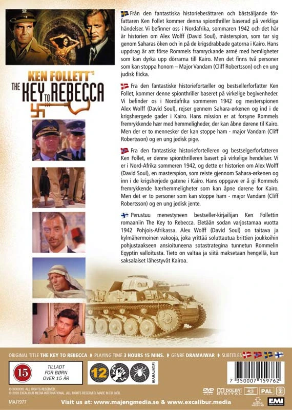 Classic Movies „Raktas į Rebeką“ (2 diskų dėžutės rinkinys), Keno Folletto mini serialas