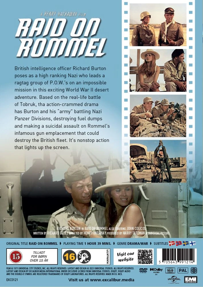 Classic Movies Rommelio reidas – Richardas Burtonas – (klasikinis karo filmas)