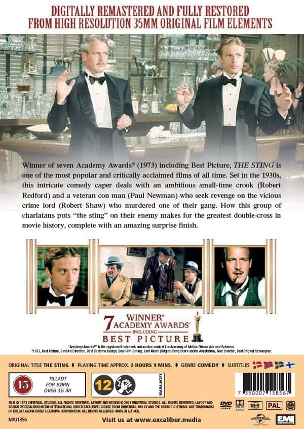 Classic Movies „Stingulys“ (angl. „The Sting“) – 1973 m. „Oskaro“ laureatas, kuriame vaidina Paulas Newmanas ir Robertas Redfordas.
