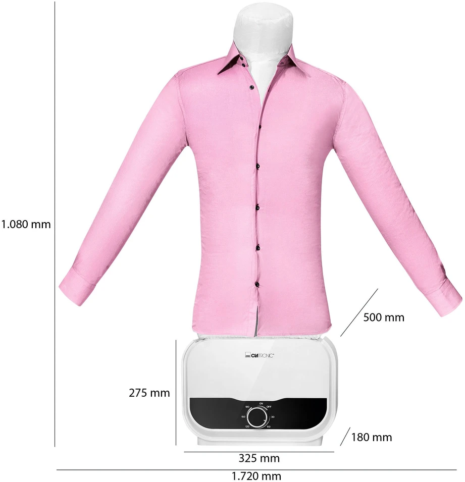 CLATRONIC HBB 3734 Upright garment garintuvas 1200 W Baltas