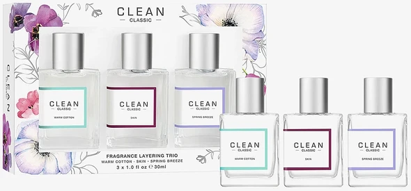 „Clean - Clean XMAS Classic Layering“ tualetinis vanduo 3x30ml – dovanų rinkinys